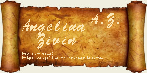 Angelina Živin vizit kartica